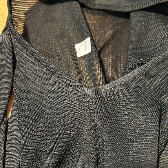 Womens Cheap and Chic by Moschino Black Sleeveless Fringed Ribbon Dress XS - Picture 16 of 16